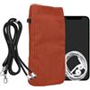 kwmobile Custodia Velluto a Coste con Chiusura Magnetica per Smartphone XL - 6,7/6,8 - Portacellulare Tracolla - Borsa Porta Cellulare da Collo Universale