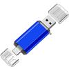 Neoreser Chiavetta USB 64 GB,Type C Pendrive USB3.0 Mini Penna USB 64 GB 2-in-1 OTG USB C Flash Drive 64GB Memoria USB Stick per Archiviazione Dati per PC, Laptop, Auto, TV, Smartphone Type C, Blu