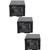 EXTENSILO 3x batteria sostituisce Canon BP-827, BP-820, BP-828, 2740B002 per videocamera camcorder (2670mAh, 7,2V, Li-Ion)