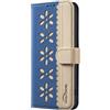 TUUNKMUY Cover per Motorola Moto G14 4G/G54 5G Premium Portafoglio Custodia a Fiori di Pizzo Telefono in Pelle Antiurto Custodia di Protezione con Slot Carta per Motorola Moto G14 4G/G54 5G, Blu