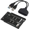 JSER Adattatore da USB 3.0 a SATA 22 pin da 2,5 pollici per Mac Air Pro Retina SSD 12+6 pin 17+7 pin A1425 A1398 MC975 MC976 del 2010 2011 2012.