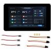 Wonrabai ESP32-S3 7inch Touch Display Development Board, ESP32 with Display, 1024×600, 32-bit LX7 Dual-Core Processor, Up to 240MHz, Supports WiFi & Bluetooth,Onboard Antenna, Multiple Peripheral Interfaces