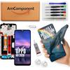 AmComponent - display + frame di ricambio per OPPO A9 2020 CPH1937 CPH1939 CPH1941 schermo LCD touch vetro | Componente di ricambio con luminosità intensa e risposta al tocco reattiva