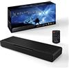 Panasonic SC-HTB01 Pc Gaming Speaker, Subwoofer Integrato SOUNDSLAYER, 80W, Surround 2.1 ch, Dolby Atmos, DTS:X, 4K HDR Pass Through, 3 Modalità Audio di Gioco, Nero