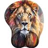 ELLENNE Tappetino Mouse Gel Mousepad Poggiapolso C45-Sguardo Regale | Tappetino con cuscino in Gel per Mouse | Ergonomico con Poggiapolso| Comodo, Antiscivolo e lavabile | Mousepad