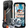 OSCAL PILOT 3 AI Rugged Smartphone 5G, 36(12+24) GB+256GB/2TB, Android 15 Telefono Indistruttibile 6.78 120Hz, Dimensity 6100+, 7500mAh/33W, 50MP+20MP Visione Notturna, Dual SIM/NFC/OTG 1PCS