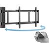 RO&CO Multibrackets Motorized Swing Mount XL RF - Supporto TV da Parete Motorizzato 170° con Telecomando RF per TV 42″-75″, VESA fino a 600x400, fino a 45 kg, Profilo Slim 56 mm, Nero.