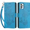 SIENIANLINE Cover per Samsung Galaxy A23 4G/5G PU Pelle Custodia Flip Blu