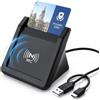 Normodic Lettore CIE 3.0 con NFC, Stazione Lettore Smart Card Firma Digitale, Lettore Carta Identità Elettronica e Tessera Sanitaria, Supporto Contatto/Contactless,Compatibile con Windows7/8.1/10/11,Linux