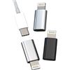 WASRUYI Adattatore USB C Femmina A Lightning Maschio(Set di 3)per iphone 14 13 Pro Max Per ipad Caricabatterie Certificato Per Apple MFI Tipo C Cavo Connettore Tablet Telefono Trasferimento File Ricarica