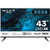 Nilait Prisma 43UD7004SWOS 43 Smart TV LED 4K UHD, WebOS, HDR, WiFi, Controllo Vocale, Televisore Ultra HD da 43 Pollici