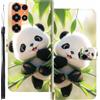 WUACYEAMING Custodia Compatibile con Oukitel C67,con Slot Carte PU Pelle Portafoglio Libro Case Antiurto Bumper Motivo Magnetica Flip Protettiva Resistente panda
