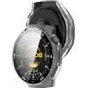 GIOPUEY Cover Compatibile con Huawei Watch GT 7 PRO, [2 Pezzi] Pellicola Protettiva Vetro + Cornice in Plastica Rigida Custodia - Transparent+Transparent