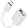HOSOW Adattatore Lightning a USB [Certificato Apple MFi], Adattatore USB iPhone Cavo Adattatore iPhone USB OTG USB 3.0 Per iPhone 14 13 12 11, Supporta Disco U, Tastiera MIDI, Macchina Fotografica Digitale