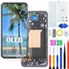 H&LYCYJ Display Schermo per Samsung A55 5G OLED nero con cornice | Con impronte digitali，Wear Toolkit，OLED，HD+ Display，sostituire lo schermo，per i modelli:A556V A556B A556B/DS A556E A556E/DS