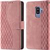 CaseGla Cover per Samsung Galaxy S9 Plus custodia portafoglio Rosa | Blocco RFID, 3 scomparti carte, 1 tasca banconote, Chiusura magnetica, Supporto, Pelle PU flip cover per Samsung S9 Plus