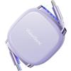 VisionSync 240W Cavo USB C Retrattile per Phone,1m,Viola | Cavo di Ricarica Rapida PD3.1 USB C a USB C con slot magnetico per Viaggi,4 Lunghezze Preimpostate