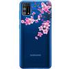 Mixroom - Cover Custodia Case In TPU Silicone Morbida Sfondo Trasparente Per SAMSUNG GALAXY M31 Fantasia FIORI DI CIGLIEGLIO U1059