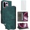 IUQXU Cover per OnePlus 15 5G Libro con Vetro Temperato VER | Blocco RFID,Antiurto,Supporto,Custodia in Pelle Portafoglio per 1+15 One Plus 15 PlusOne OnePlus15