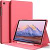 EasyAcc Custodia per Samsung Galaxy Tab A9+/A9 Plus 11 Pollici 2023 | SM-X210/ X215/ X216 con Pen Holder (Penna Non Inclusa), Sottile Folio Stand Protettiva Tablet Cover, Rosa Anguria