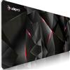 Kimpad ProEdge Series - Mousepad Gaming XXL - Geometry Rosso 90x40x4 mm - Gomma Naturale, Impermeabile, Bordi Resistenti, Precisione & Controllo, Adatto a PC e Laptop, Design Elegante e Funzionale