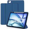 CACOE Cover Compatibile con iPad Air 13 Pollici M3 2025/2024 | Custodia con iPad Air 13 Pollici M2 2024, Ultra Sottile Smart Cover Case in Pelle, Blu Navy