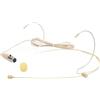 KUNYOS Microfono professionale per cuffie discreto, doppio gancio per orecchie, microfono a condensatore cablato montato sulla testa, colore della pelle, performance teatrali, podcast (XLR a 4 pin)