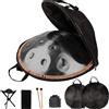 Generic 22 Inch Handpan Drum 9/10/12 Notes Hang Drum for Adults Steel Percussion Instrument Professional Hand Pan Set with Stand, for Meditation Yoga Sound Healing Music Therapy(Black,432HZ/12Note)