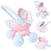 HTI Toys & Games BabyBoo 4 in 1 My First Carrozzina | Passeggino per Bambole e Passeggino per bambini 18 mesi +