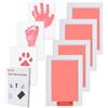 Zemiu XL Impronta Mani e Piedi Neonati Inchiostro, Kit Impronte Neonato 4Pcs Impronte di Mani e Piedi Cuscinetto del Timbro SenzaTocco non Tossici Sicuri,Kit Impronta Cane/Gatto-Rosa