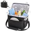 Relaxdays Borsa termica impermeabile, 40 litri, nera