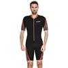 Cressi Playa Man Wetsuit 2.5 mm, Muta Shorty in Neoprene High Stretch Uomo, Nero/Arancio, XL/5