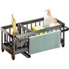 youjia Organizer Lavello Cucina in Acciaio Inox Porta Spugna Lavello Cucina con Vassoio di Scarico Rimovibile Porta Spugnetta Cucina per Spugnette, Spazzole, Sapone, Detersivo Liquido