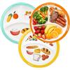 bssmmai 3 piatti con suddivisione, piatto porzione, piatto snack, piatto fonduta, piatto porzione per adulti