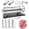 MASTER FENG 2,7 kg Riempitrice orizzontale in acciaio inox con 8 imbuti di riempimento e 1 pistone in silicone