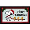 Dalila Casa Zerbino Natale 100% Made in Italy - Snoopy o Gnomi Merry Christmas - Tappeto Ingresso Antiscivolo 40x68 - Stampa Digitale Glitter Floccata (Misura 40x68 cm, Snoopy Merry Christmas)