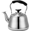 Generic bollitore per stufa a legna gas 4L 5L 7L Teiera in acciaio inox per uso domestico e cucina, adatto per tutti i tipi di piano cottura/stufa, per preparare caffè, tè ed espresso, 4L