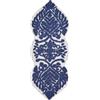 Beliani Tappeto da bagno moderno in cotone di forma irregolare 150 x 60 cm con motivo decorativo Accessori da bagno blu