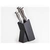 Beliani Set di 5 coltelli con ceppo in acciaio inossidabile con durezza 54 HRC argento