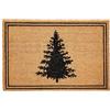 Beliani Zerbino in fibra di cocco, motivo albero di Natale, antiscivolo 60 x 90 cm naturale
