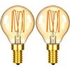 Century Light Lampadina E14 vintage, lampadina retrò E14 da 25 W, bianco caldo | non dimmerabile Lampadina con vetro color ambra da 1800 K, decorazione nostalgica per casa, hotel, caffetteria, bar, 2 pezzi