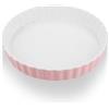 Oungy Teglia per quiche in ceramica, diametro 25 cm, rotonda, per torte, in ceramica, 26 x 26 x 4 cm