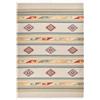 Beliani Tappeto Kilim Handwoevn in cotone Simboli geometrici reversibili con frange 200 x 300 cm Multicolore