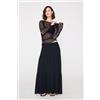 Tezenis Maglia Manica Lunga Ampia In Pizzo Donna Nero