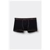 Tezenis Boxer In Cotone Organico Con Bordi A Contrasto E Logo Uomo Nero