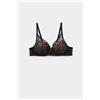 Tezenis Reggiseno Balconcino Leggermente Imbottito Mistery Essence Donna Nero