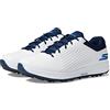 Skechers Max 2 Arch Fit - Scarpa da Golf Impermeabile Senza Punte, da Uomo, Finiture Sintetiche Bianche Blu Navy, 45.5 EU
