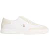 Calvin Klein Donna Sneakers in Tela Low PRO in Tela di Cotone, Bianco (Bright White/Dk Ecru), 42