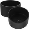 SECFOU Copri Bicchiere Antiscivolo in Silicone Nero 7, 5cm 2 Pezzi