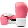 MAXSTRENGTH - Guanti in pelle da donna per allenamento, colore rosa, 6, 8, 12, 14, 16 oz, da boxe, kickboxing, punch bag, muay thai